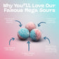 Barnetts - Mega Sour Candy Bubblegum 454g - Trendy Sweet Bags - Traditionally Handmade Sweets - Sour Coating Lasts 20 Seconds -