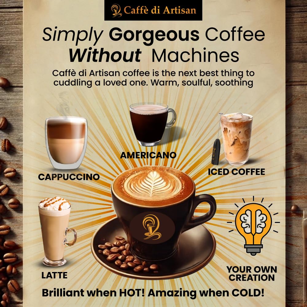 Caffè di Artisan Liquid Coffee Pods – Premium Cold Brew & Iced Coffee – Arabica Medium Dark Roast – 24 Count