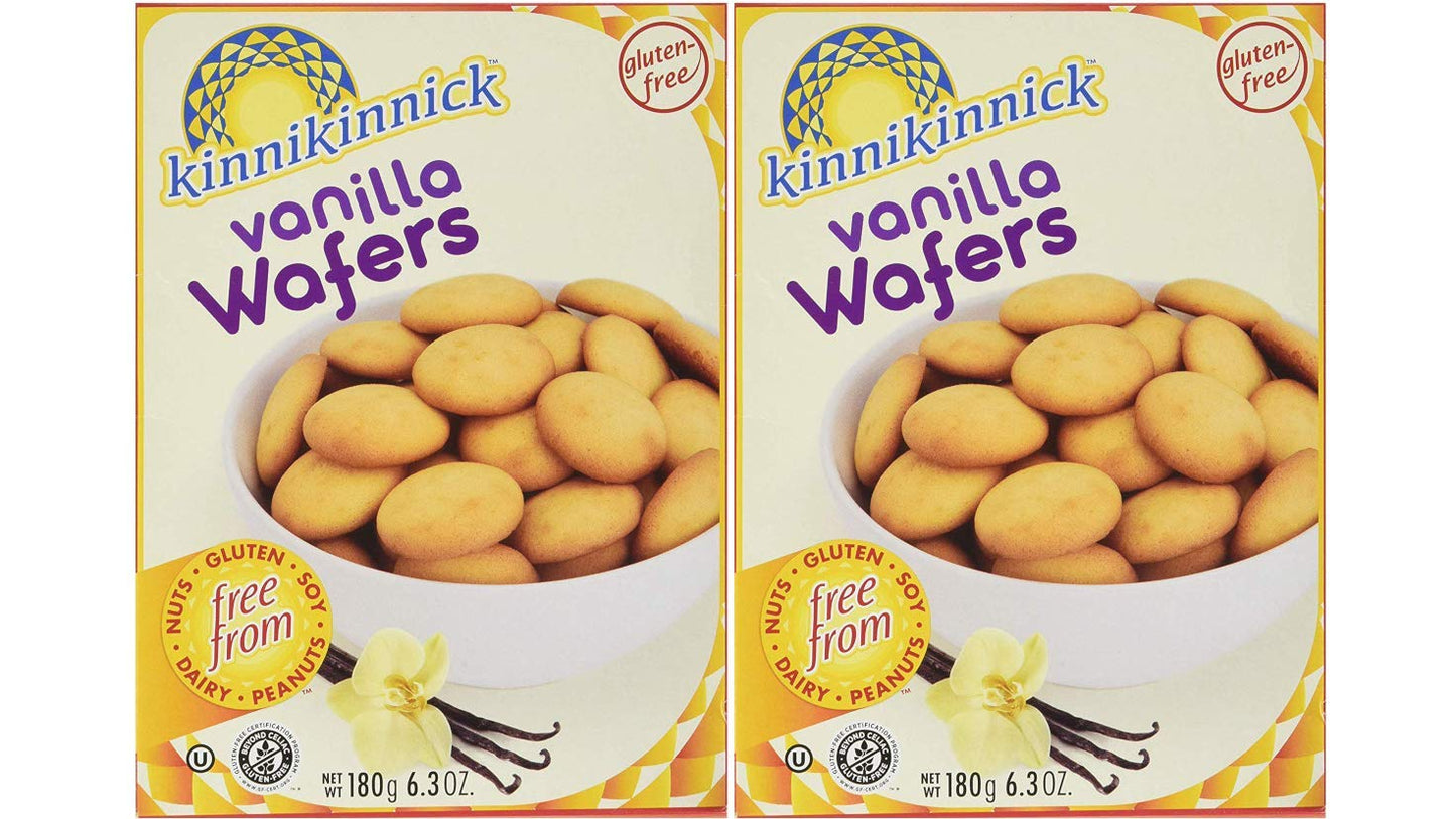 Kinnikinnick - Vanilla Wafers - Gluten Free, Allergy Friendly Cookies - 6.3 Oz. Boxes - 2 Pack