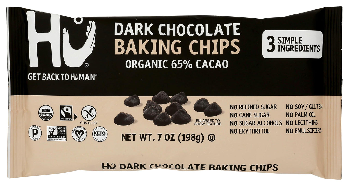HU KITCHEN Organic Dark Chocolate Baking Chips, 7 OZ