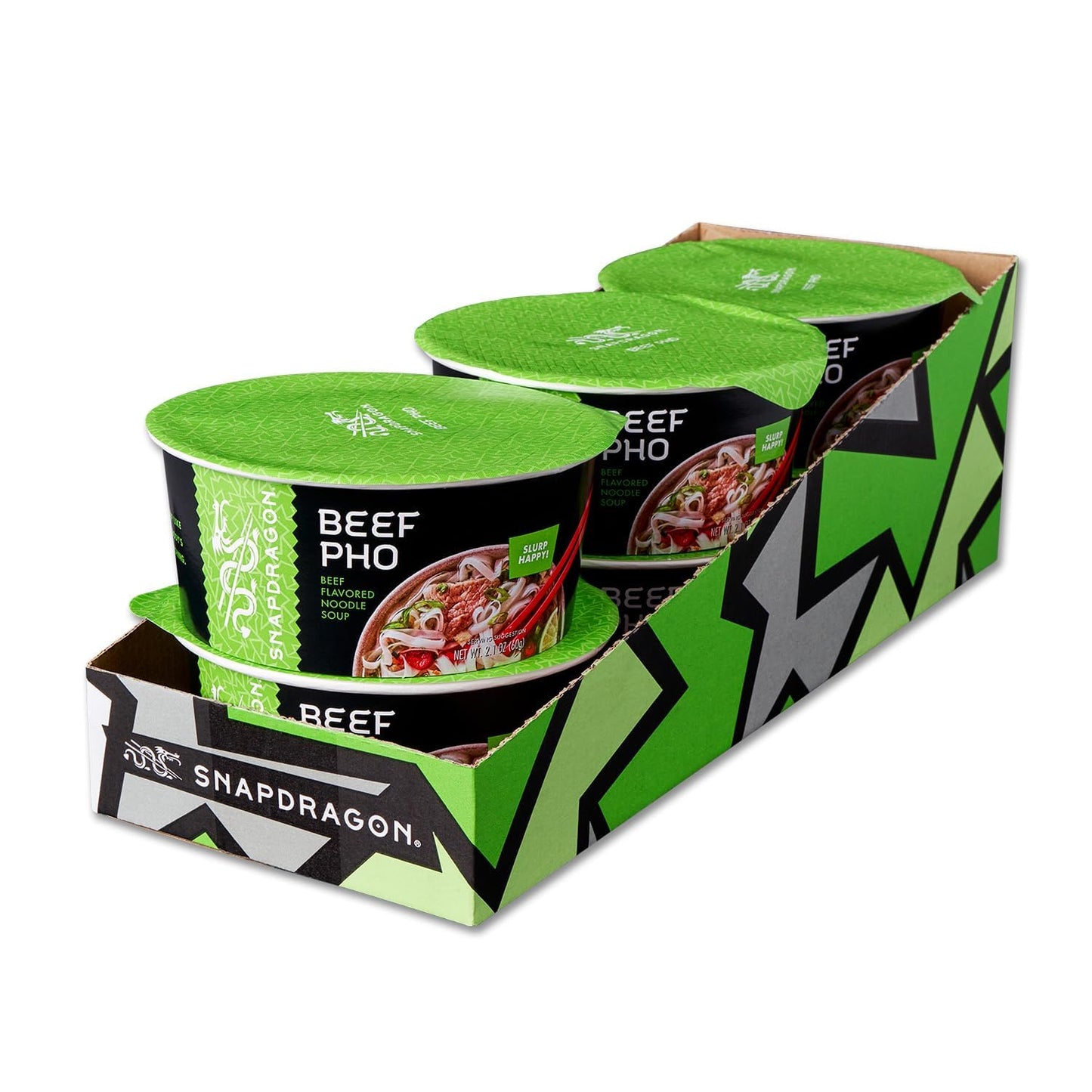 Snapdragon Beef Pho, Beef Flavored Noodle Soup Bowl, 2.1 Ounce (Pack Of 6)