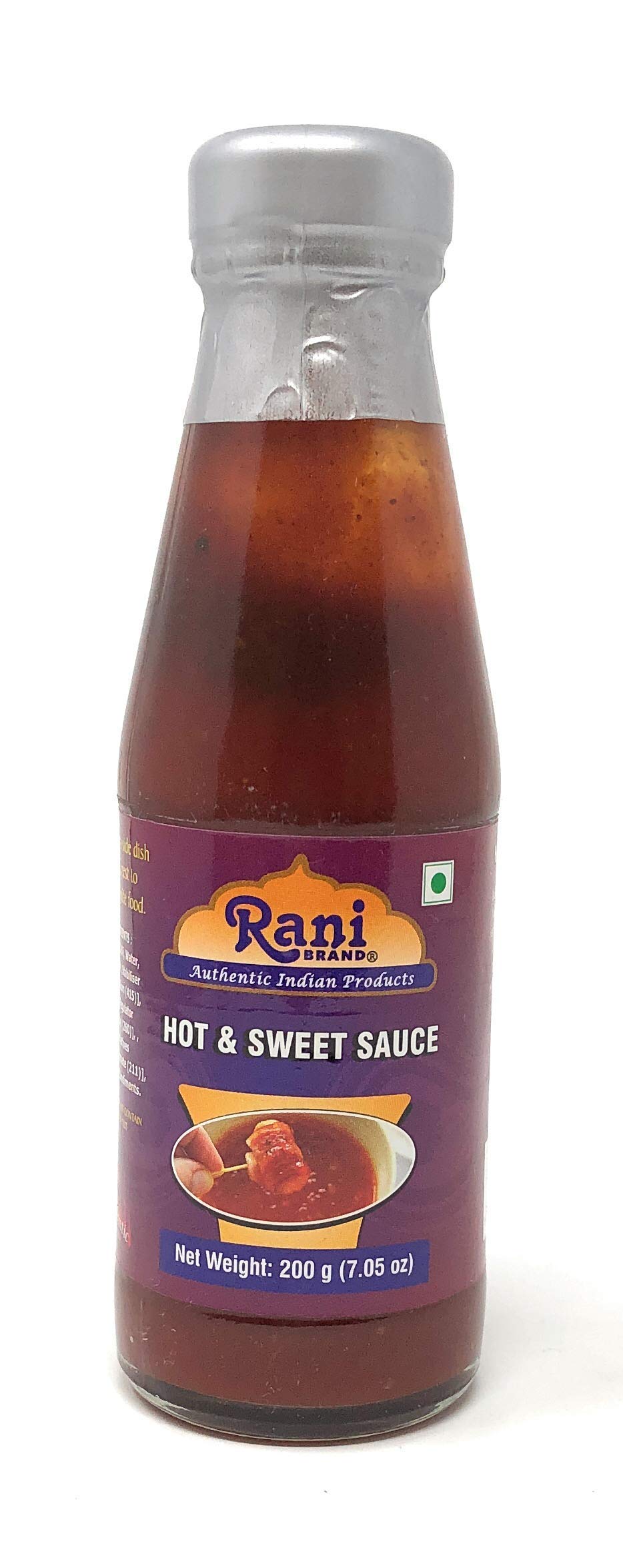 Rani Hot & Sweet Sauce 7oz (200g) Glass Jar, Vegan, Perfect for dipping, Savory Dishes & french fries! ~ Gluten Free | NON-GMO |