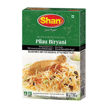 Shan - Pilau Biryani Seasoning Mix (50g) - Spice Packets for Mughal Style Meat Pilaf