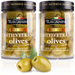 Tuscanini Premium Italian Castelvetrano Green Pitted Olives 10.9oz (2 pack) | Mild & Smooth Flavor | Imported from Italy