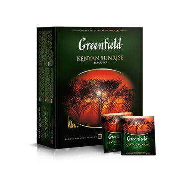 Greenfield Kenyan Sunrise ?Lassic Collection Black Tea Finely Selected Speciality Tea 100 Double Chamber Teabags With Tags In Fo