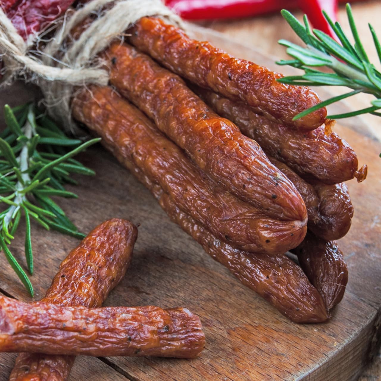 Hi Mountain - Mahogany 21Mm Edible Collagen Sausage Casings ? Perfect For Making Beef, Pepperoni, And Jerky Meat Snack Sticks. E