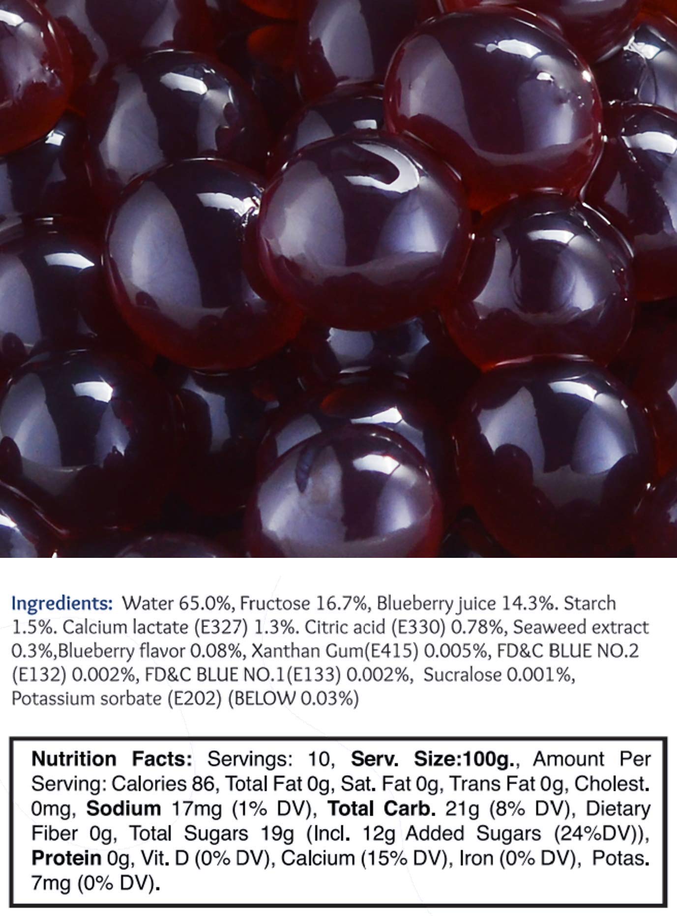 BREXONIC Popping Boba Pearls - Strawberry Mango Blueberry Passion Fruit Flavored Tapioca Pearls, 2 LB Pack
