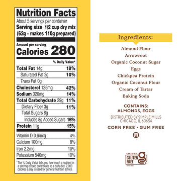 Simple Mills Just Add Water Almond Flour Pancake Mix, Original Protein - Gluten Free, Plant Based, Paleo Friendly, Breakfast, 10.4 Ounce (Pack Of 1)