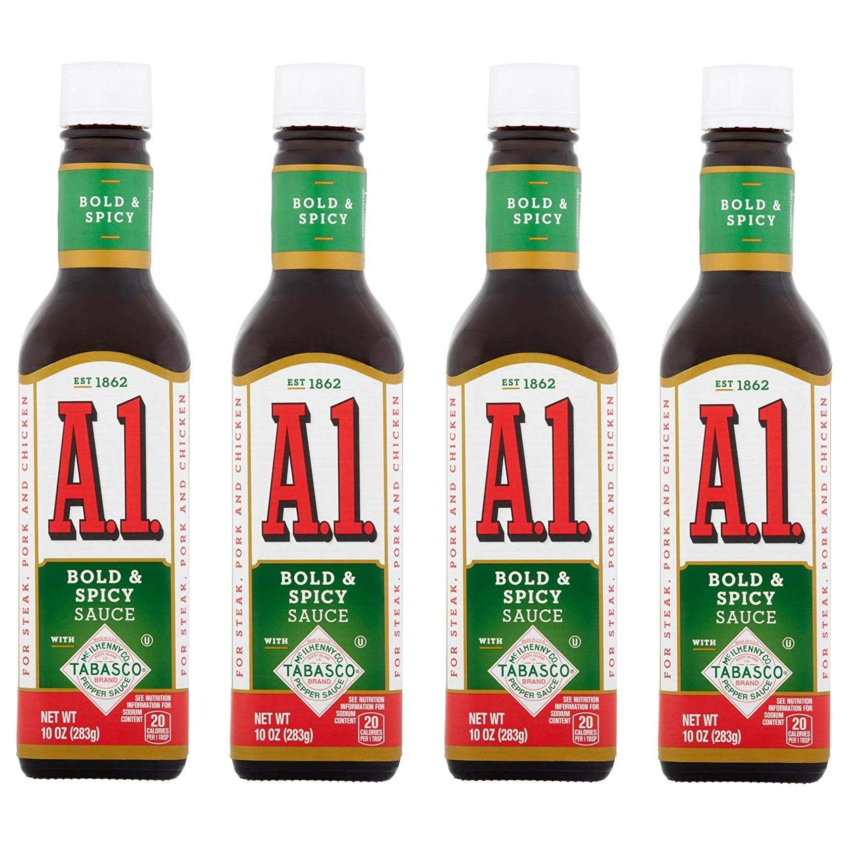 A.1. Bold & Spicy Sauce Bottle, 10 Oz (Pack of 4)