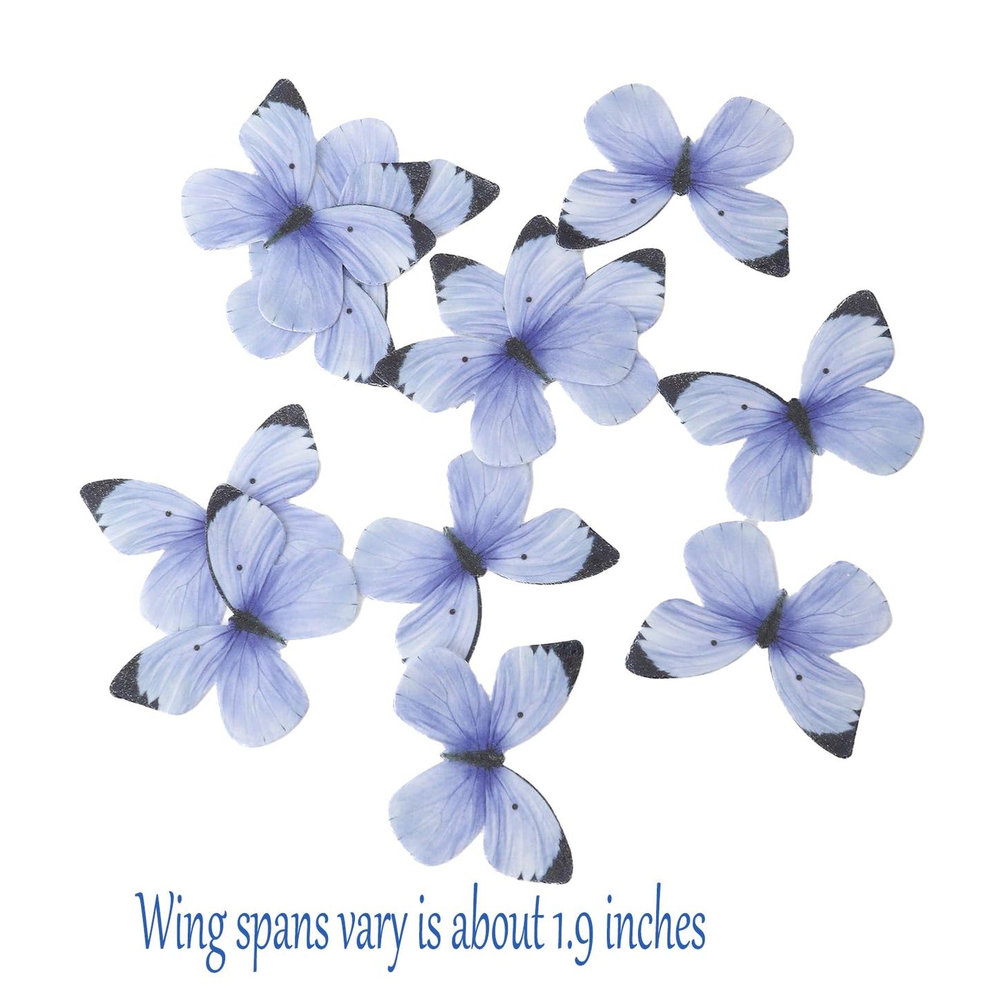50Pcs Edible Butterfly Cake Decorations Wafer Paper Butterflies Cake Cupcake Toppers For Women Girls' Birthday Anniversary Weddi