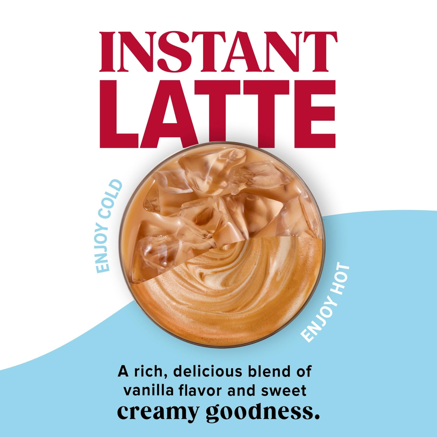 Folgers French Vanilla Instant Latte, 16 Ounce (Pack of 6)