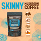 Skinny Instant Mushroom Coffee (60 Servings) Mental Focus Plus Diet Support - Turkey Tail, Maitake, Shiitake & Turmeric, Mixed W