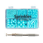 Kasvan Blue Mix Sugar Sprinkles - Edible Candy Pearls With 4-Claw Sprinkle Pen,118G/4.16 Oz, Gift Box Pack, Baking Cake Decorations, Ice Cream Toppings And Cookie Decorating (Blue)