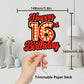 Happy 16Th Birthday Cake Topper Fluorescent Flashing Night Out Hen Movie Nightclub Theme Decor Supplies Boy Girl Happy Birthday