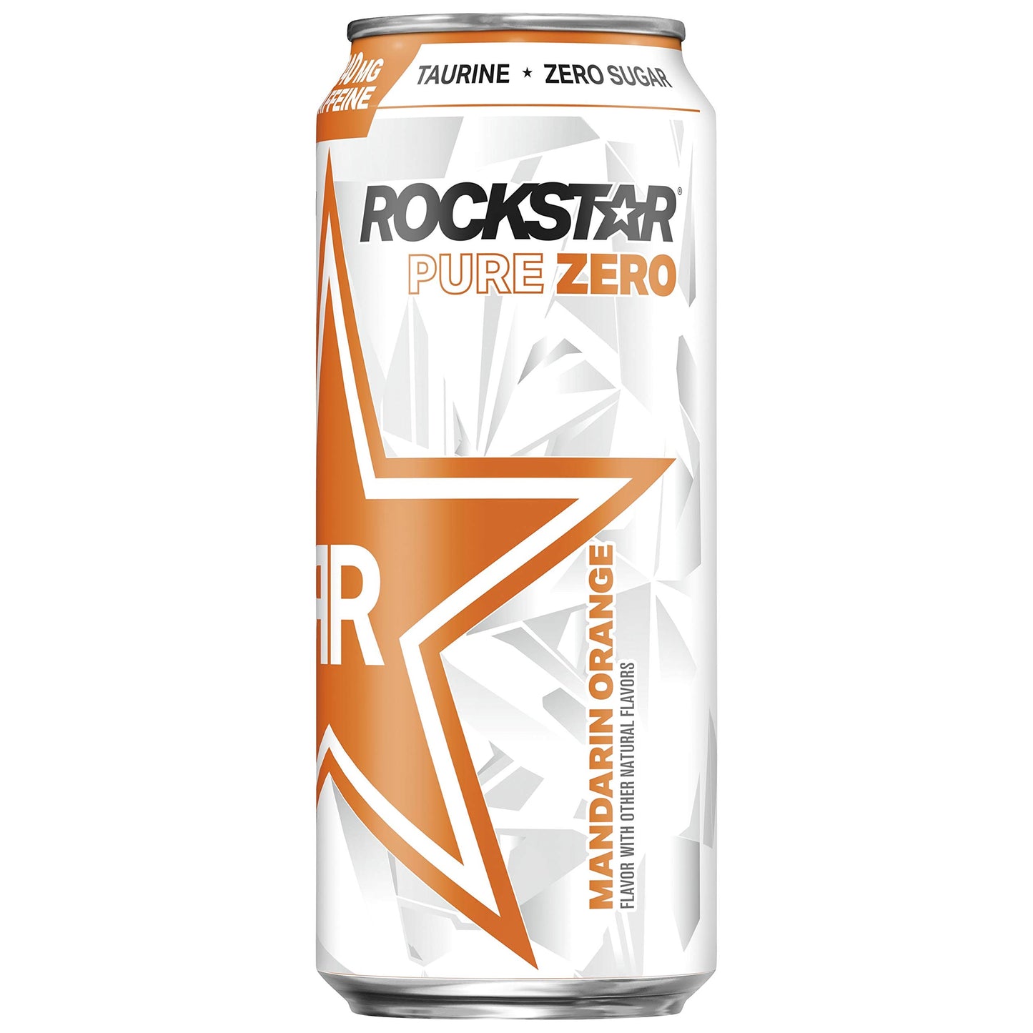 Rockstar Pure Zero Energy Drink, Mandarin Orange, 0 Sugar, 16 Fl Oz, Pack of 24