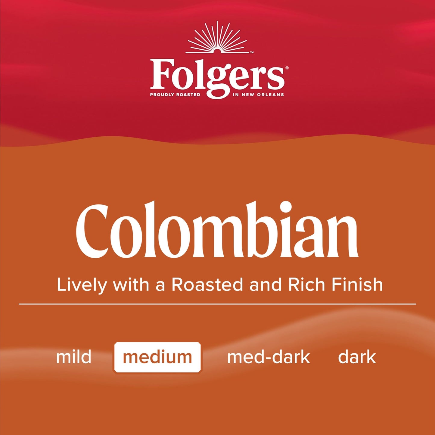 Folgers Colombian Coffee  Medium Roast  Keurig K-Cup Pods  10 Count Box (Pack of 6)