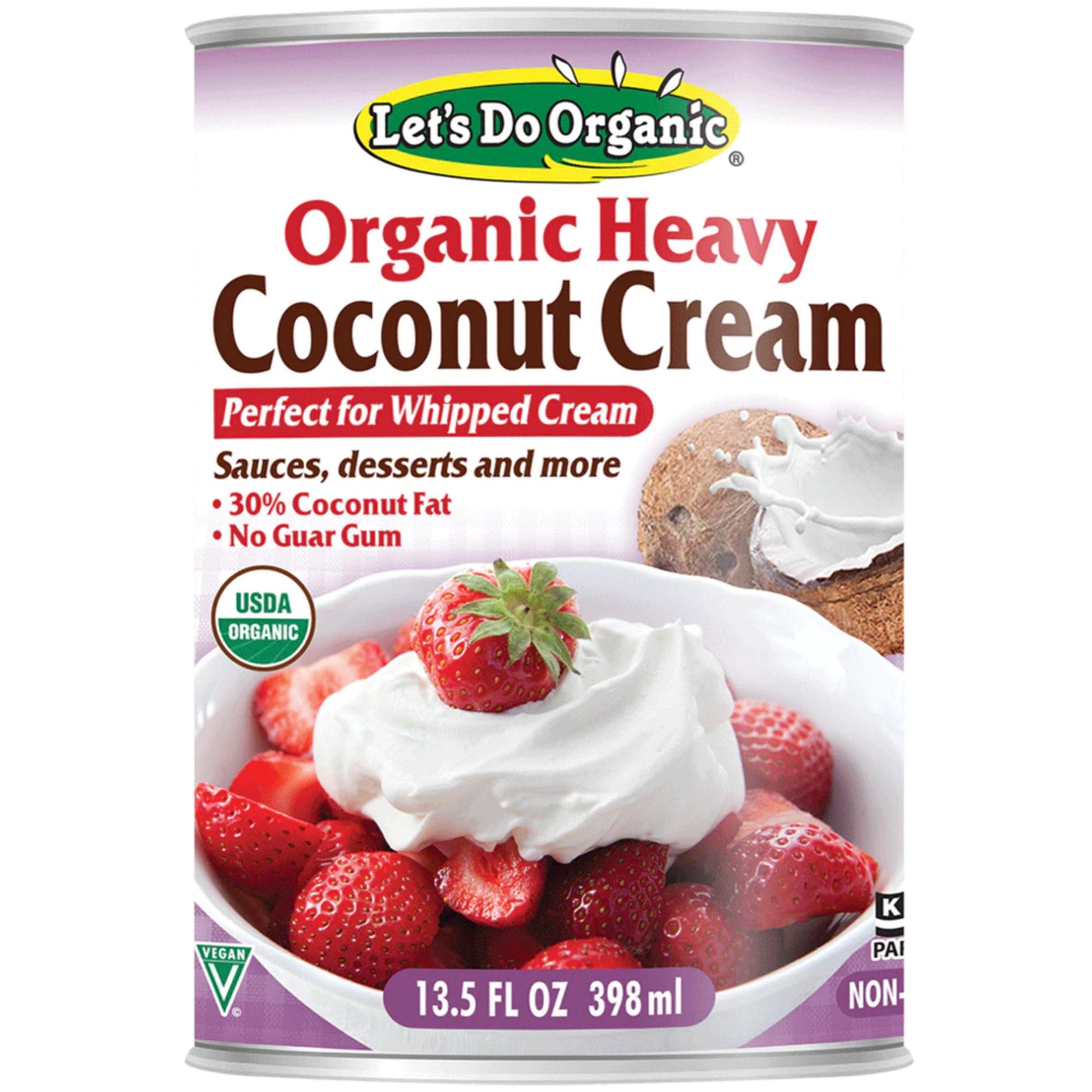 Lets Do Organic Coconut Cream - Vegan Whipped Cream, 13.5 Fl Oz, White, Model 167376