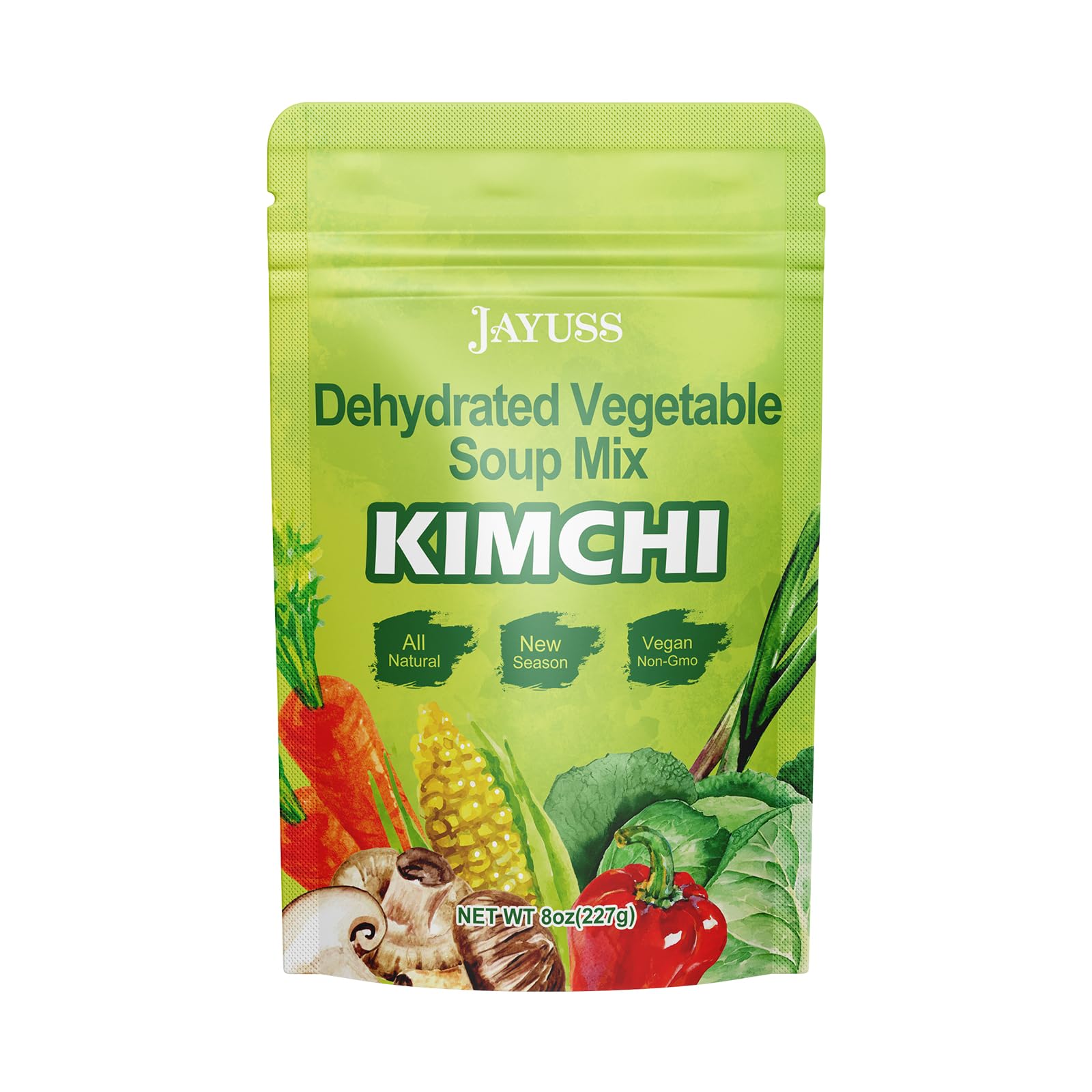 JAYUSS Ramen Toppings Dehydrated Kimchi Vegetable Flakes, Dehydrated Vegetable Toppings for Ramen Noodles, All Natural, Gluten F