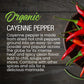 The Spice Lab Organic Cayenne Pepper Powder - Gluten Free - 1.7 oz French Jar - Non-GMO & Keto Friendly Seasoning