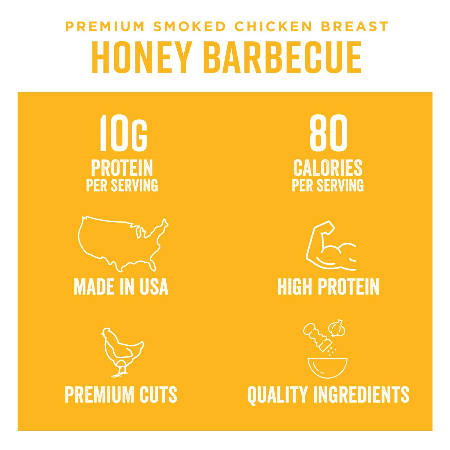 Chefs Cut Real Jerky Honey Barbecue Chicken Jerky, 2.5 Ounce (Pack of 4), Cane Caramel Color