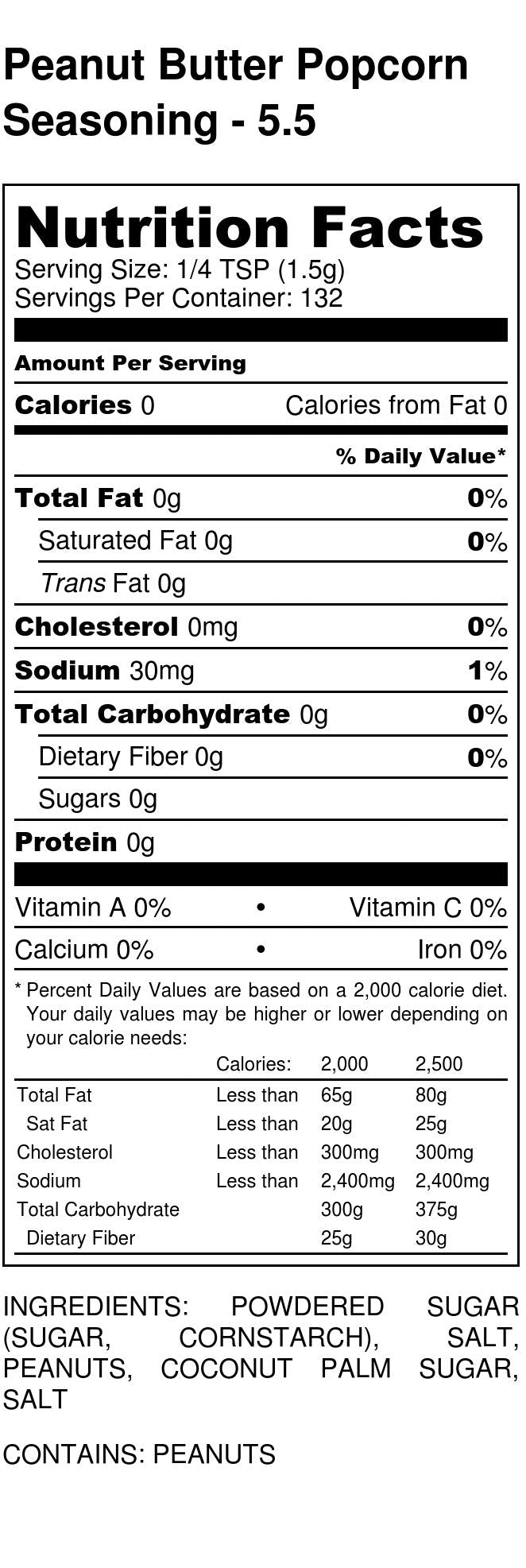 Enhanced | Peanut Butter Popcorn Seasoning | Large Shaker | Calorie Free | Fat Free | Saturated Fat Free | Cholesterol Free | Crafted In Small Batches | Peanut Butter Popcorn Seasoning – Indulge In A Creamy, Nutty Flavor!