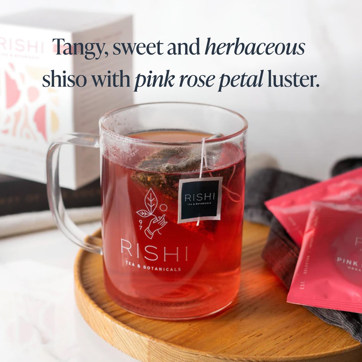 Rishi Tea Pink Lemon Ginger Herbal Tea - Organic  Caffeine Free Sachet Bags  Tangy & Naturally Sweet Botanical Blend  Enjoy Hot Or Iced - 15 Count (Pack Of 1)