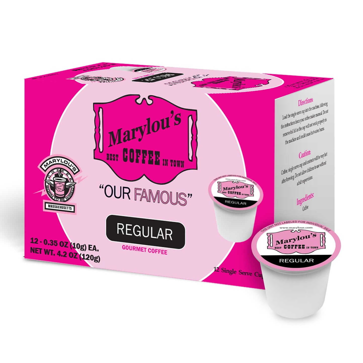 Marylous Coffee Regular Blend Gourmet, Medium Roast, Compatible with Keurig, 12 Single Serve Cups