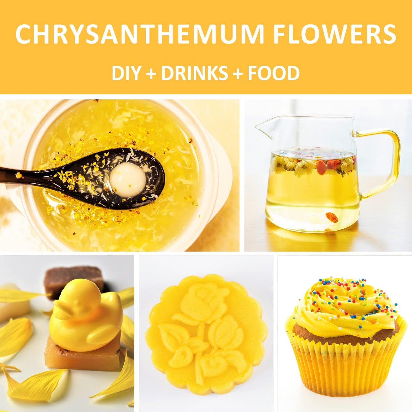 Chrysanthemum Tea, Yellow Chrysanthemum Edible Flowers, Dried Taiju Chrysanthemum Bulk, ?? Herbal Tea, Decaffeinated Natural Swe