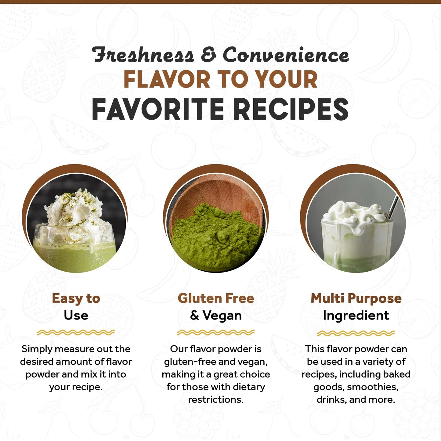 Fanale Premium Matcha Green Bubble Tea Flavoring Powder | Perfect For Baking, Smoothies, Desserts And Drinks | Instant Flavoring