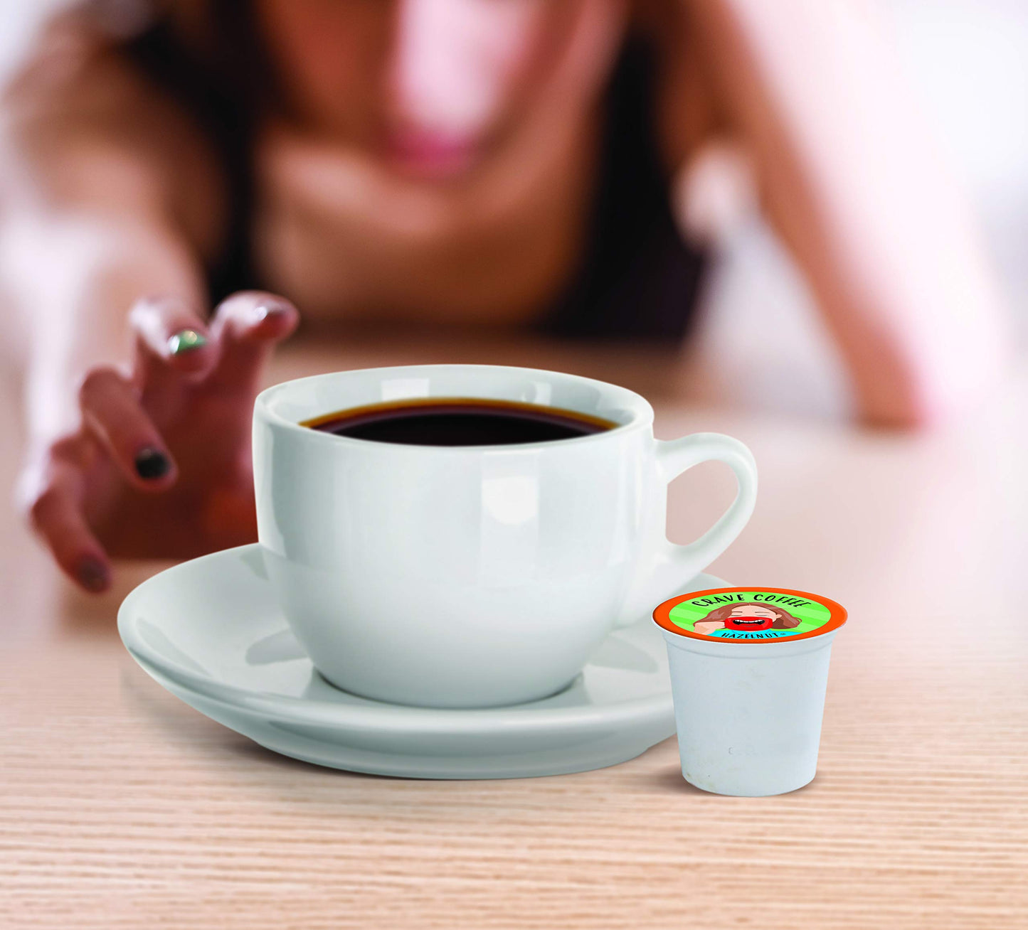 Crave Beverages Flavored Coffee Pods, Hazelnut, 100 Count, Compatible with 2.0 K-Cup malt-inspired
