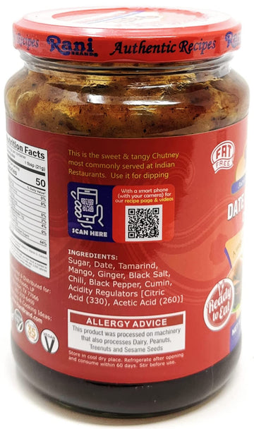 Rani Dates & Tamarind (Imli) Chutney 26.5oz (750g) Glass Jar, Ready to eat, Vegan ~ Gluten Free | NON-GMO | No Colors | Indian O
