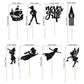 Gyufise 24 Pack Never Grow Up Cupcake Toppers Star Glitter Neverland P Pan Cupcake Picks Night Fairy Tales Elf Girl Cake Decorat