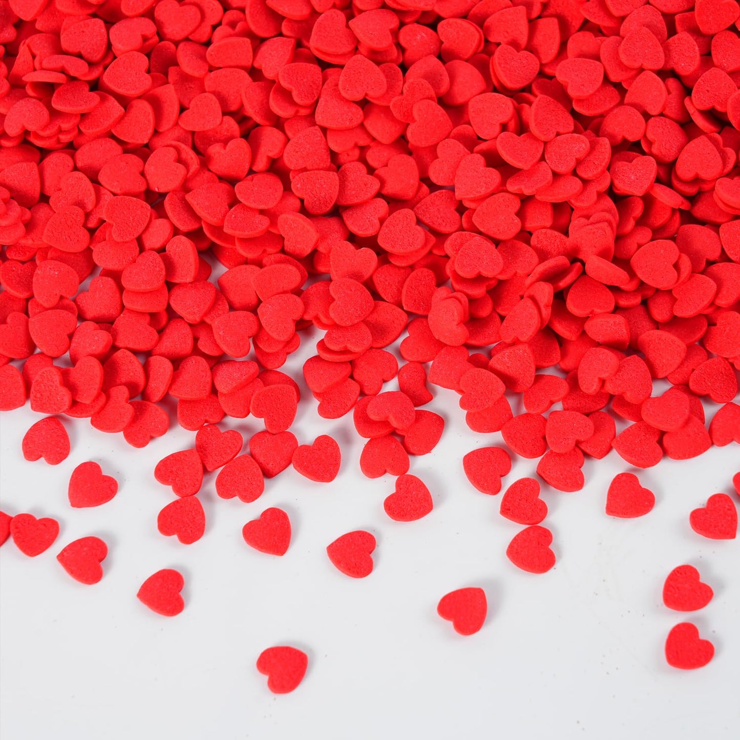 Red Heart Confetti Sprinkles 7 oz Edible Valentine Sprinkles for Cake Decorating Candy Cupcake Cake Topper Cookie Baking Decorat