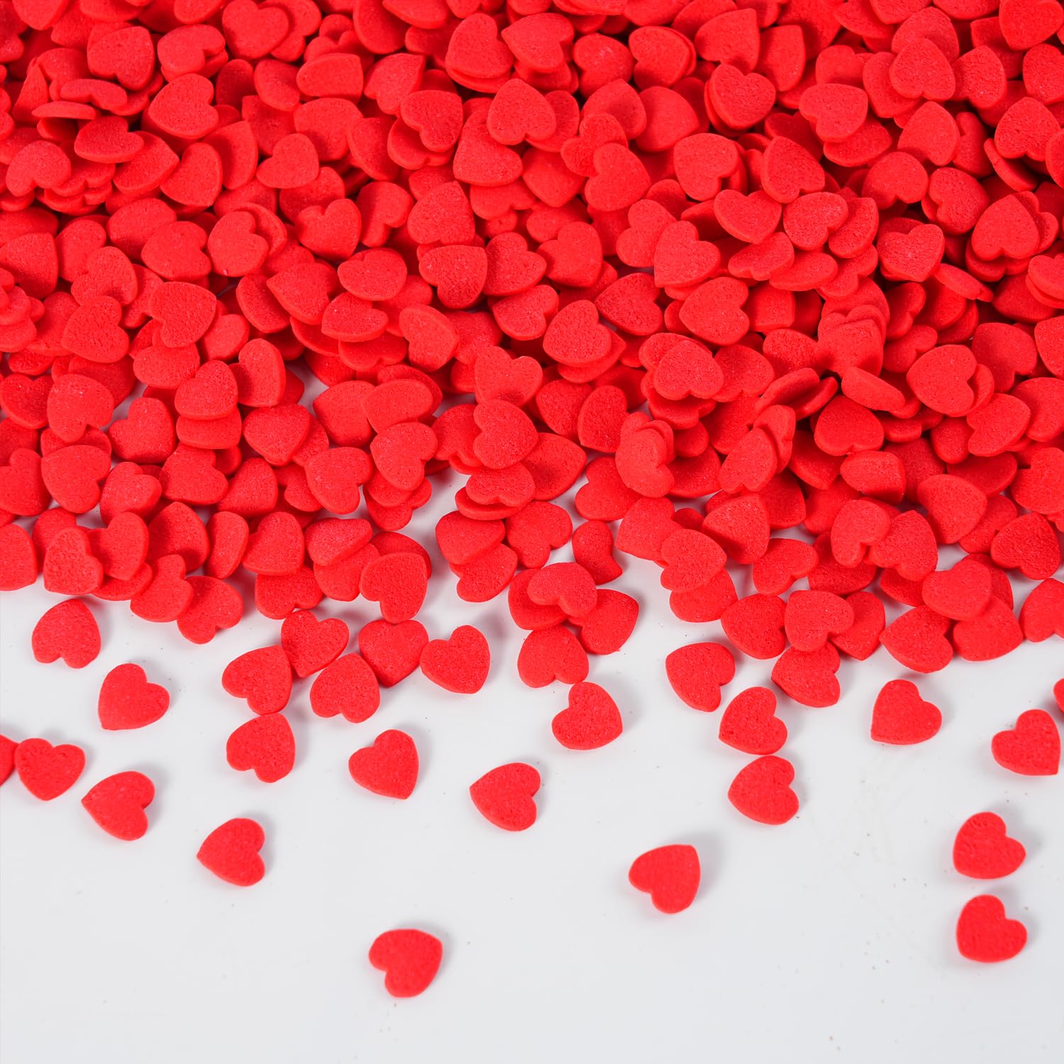 Red Heart Confetti Sprinkles 7 oz Edible Valentine Sprinkles for Cake Decorating Candy Cupcake Cake Topper Cookie Baking Decorat