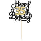 1Pc Happy 35Th Birthday Cake Topper Glitter Cheers To 35 Years Birthday Cake Pick 35 Fabulous Cake Decoration For Happy 35Th Bir