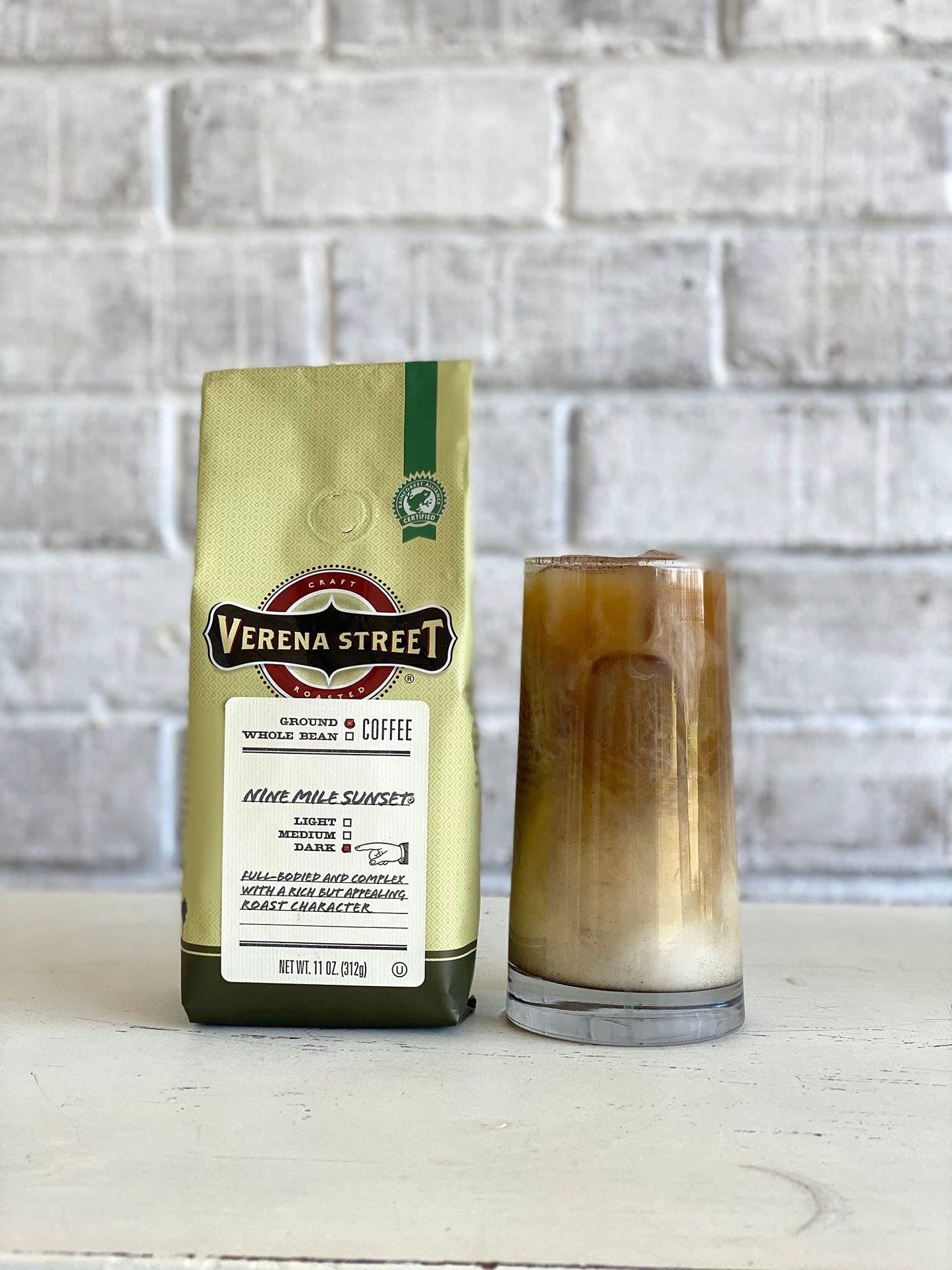 Verena Street Dark Roast Ground Coffee, Rainforest Alliance Certified, 11 Ounce