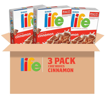 Quaker Life Breakfast Cereal, Cinnamon, 13 Ounce (Pack of 3)