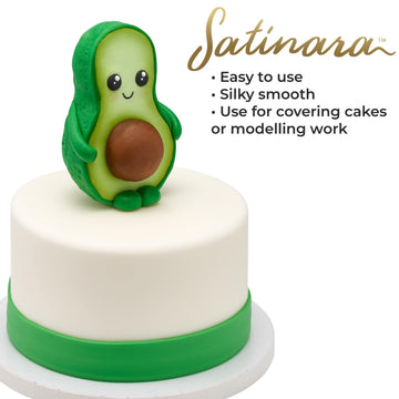 DecoPac Satinara Fondant Icing - Professional Cake Decoration, 2.2 LB, White, Model 28375