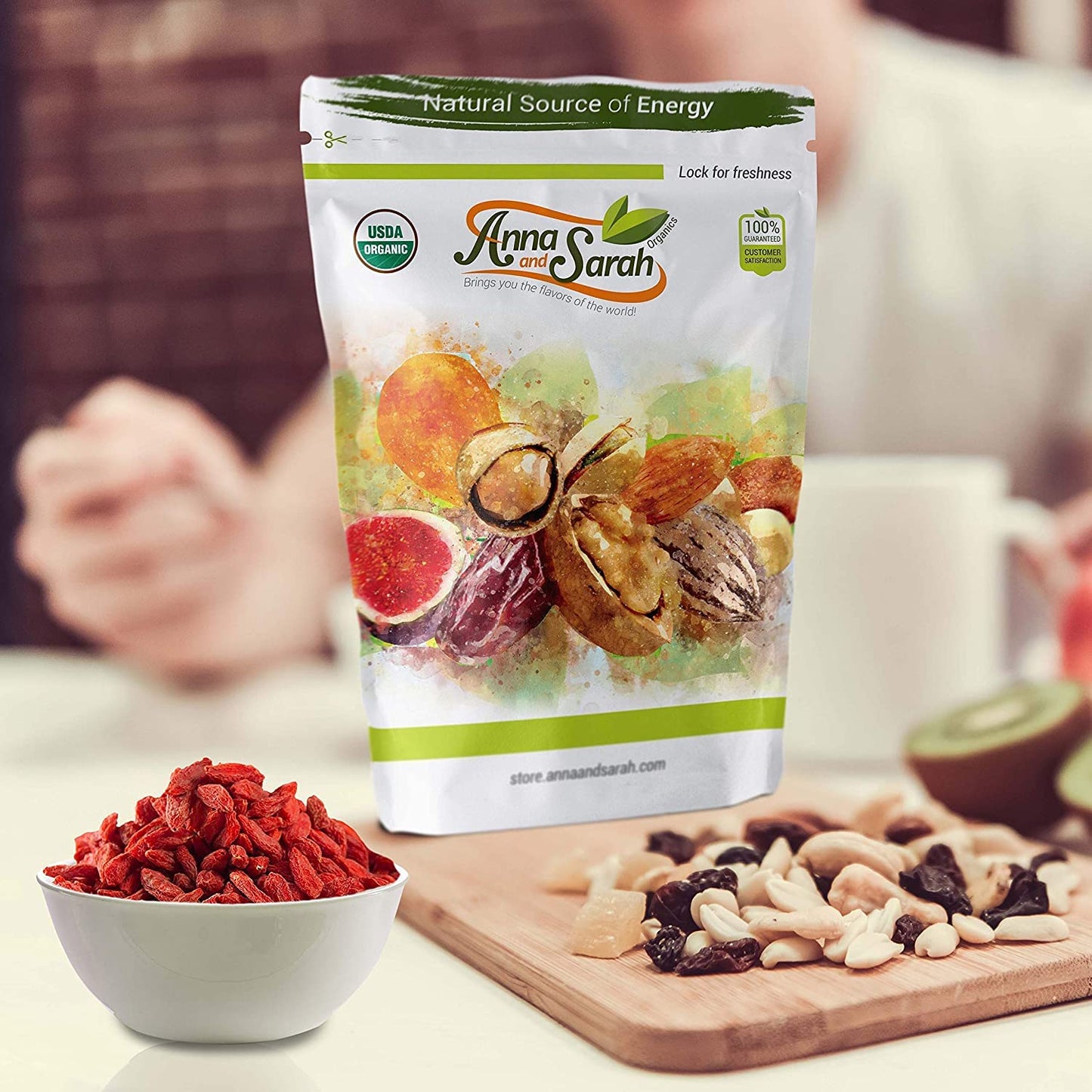 Anna And Sarah 8 Oz. Usda Organic Dried Goji Berries - Fruit Superfood - Naturally Rich In Antioxidants To Support Healthy Skin