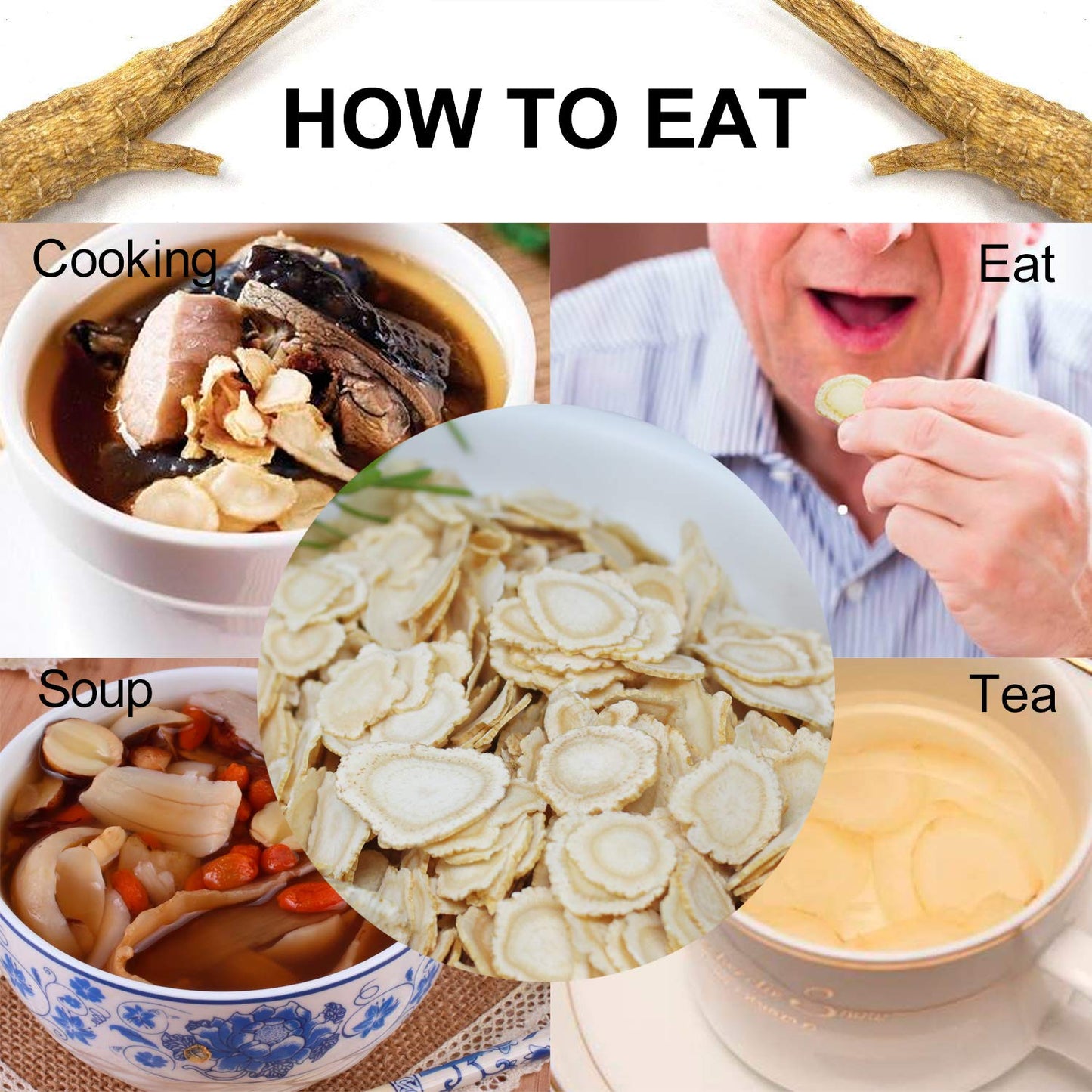 American Ginseng Slices From Wisconsin (Sliced Ginseng Root)Wisconsin Grown!Most People Use It To Make Ginseng Tea! Good For Health! (American Ginseng Slices (Small Round), 4 Boxes Of 1 Pound)