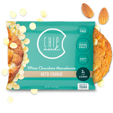 ChipMonk Keto Cookies - Low Carb, Gluten-Free, 6 Count - White Chocolate Macadamia