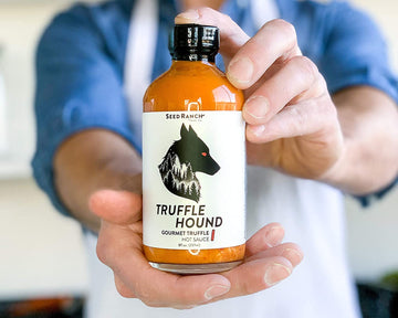 Seed Ranch Gourmet Truffle Hound Hot Sauce, Medium Heat, 8 Fl Oz (Pack of 2), Vegan, Non-GMO, Great for Pasta, Pizza & Sriracha Lovers