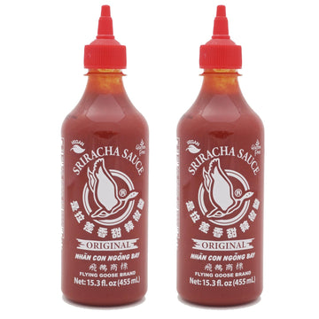 Flying Goose 15.3 Oz Sweet Sriracha Sauce, Thailand Sriracha Sweet Chili Sauce, Gluten Free And Vegan, Original Flavor In Bottle, 15.3 Fl.Oz(455Ml), Pack Of 2