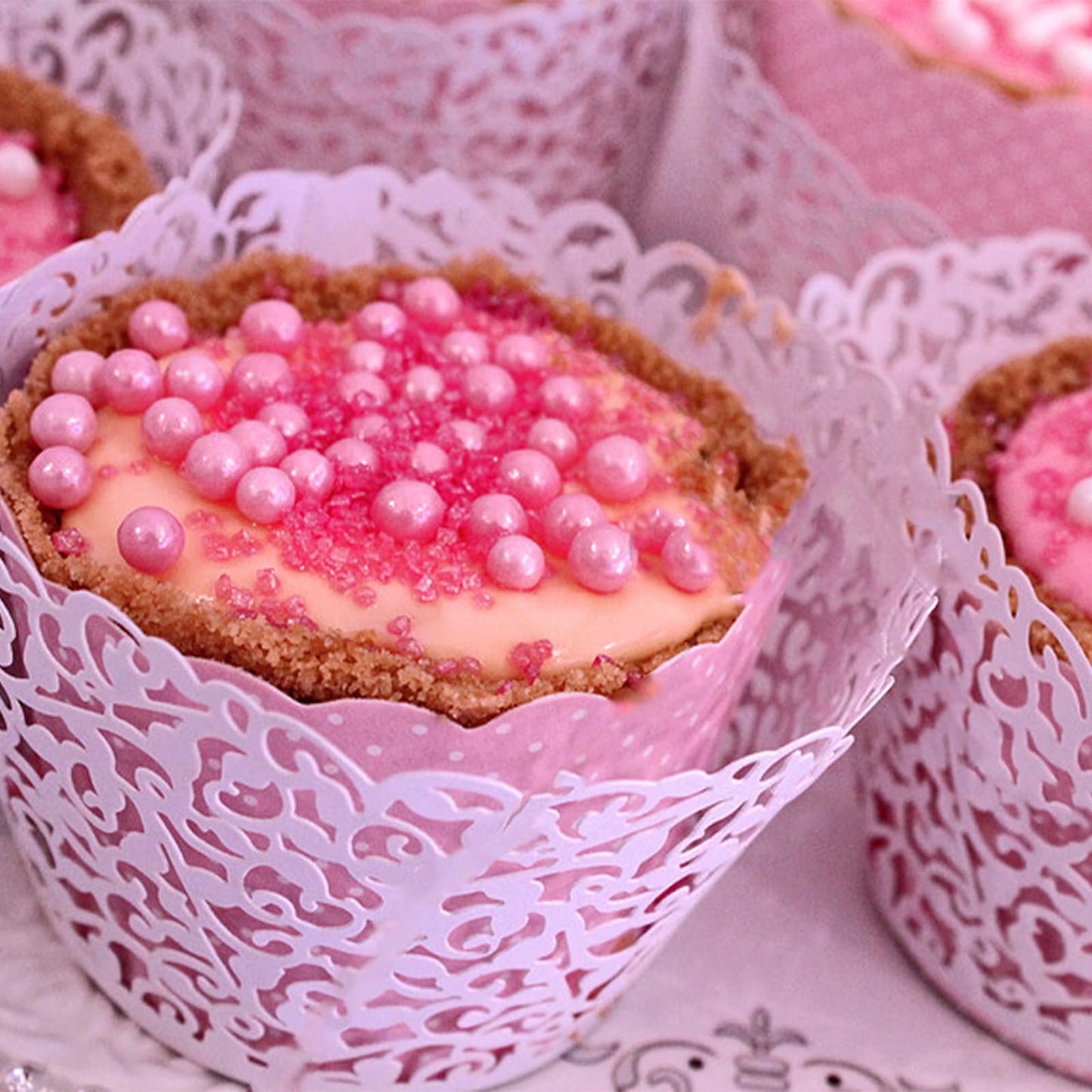 Philaeec Hot Pink Sanding Sugar Edible Sparkling Crystals For Baking Cake Decoration Cookie Ice Cream Cupcake Toppers Wedding Pa