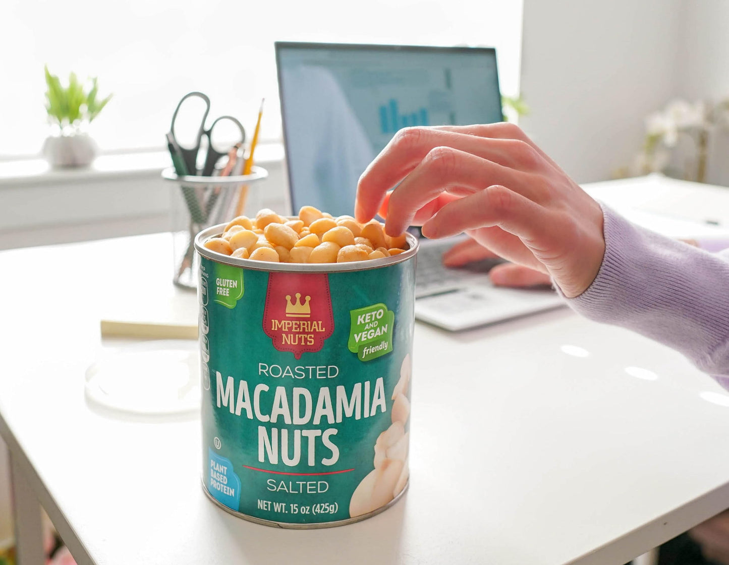 Imperial Nuts Macadamia Nuts - Gluten Free, Vegan, Keto Friendly, Oil Roasted, Salted, Plant Based Protein