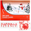 Mini Candy Canes Red & White -Mini CANDY CANE - Holiday Candy Cane for Christmas  Santa Parade  ThanksGiving (100)