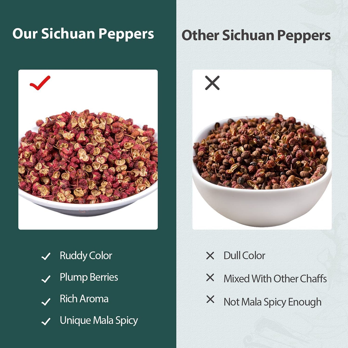 Soeos Sichuan Peppercorns, 4 Ounce(113g), Authentic Szechuan Red Peppercorn, Numbing and Tingle Effect, Less Seeds, Strong Flavo