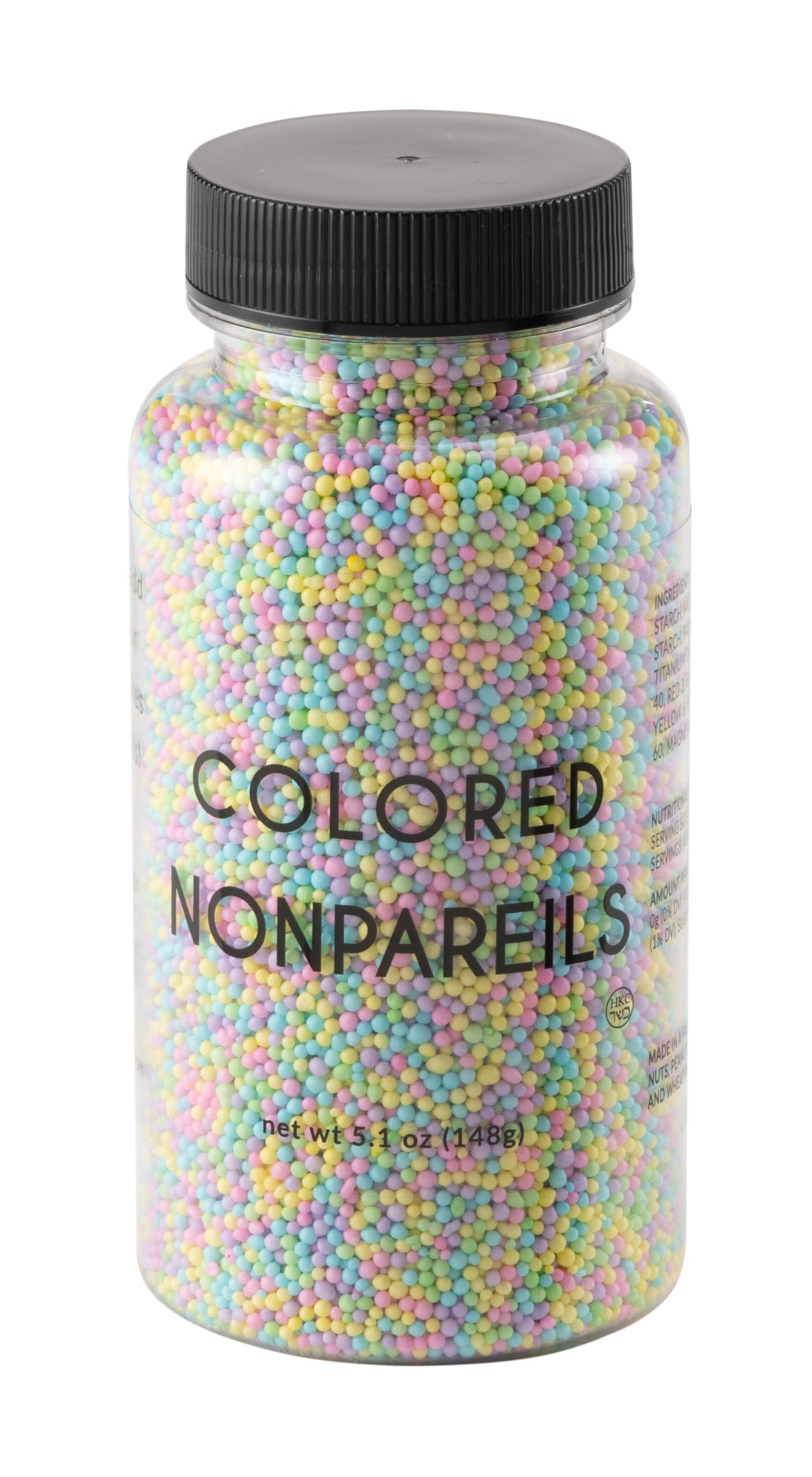 FAIRY LANE/COLORED NONPAREILS - Gluten-free, Egg Free, Nuts Free, Kosher, Sprinkle Medley Mix, For Baking, Decorating, Cookies, 