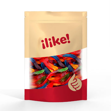 Gummy Worms Candy - Made With Real Fruit Juice - 2-Pound Bag