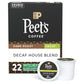 Peets Coffee Decaf House Blend K-Cup Pods, Dark Roast, 22 Count, Model 6544